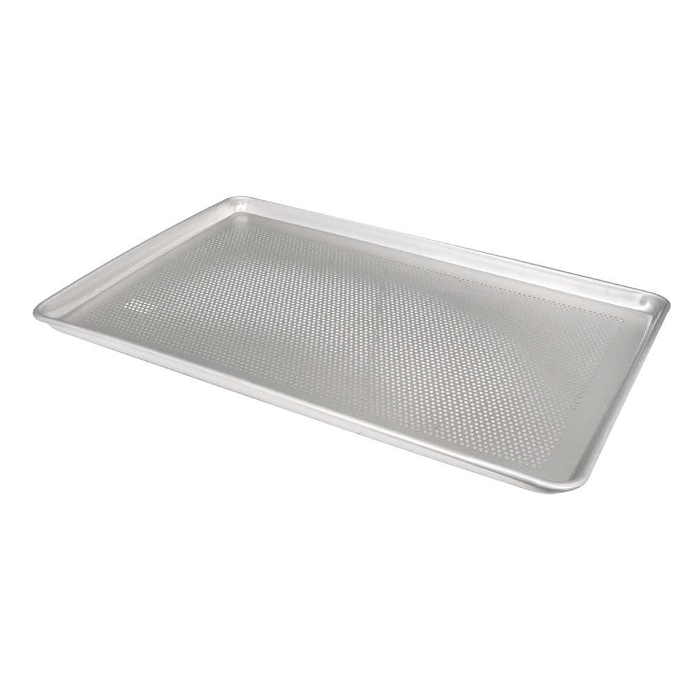 175-9002P 1/1 Full Size Bun / Sheet Pan - 26" x 18" x 1", 18 gauge Aluminum, Perfo...