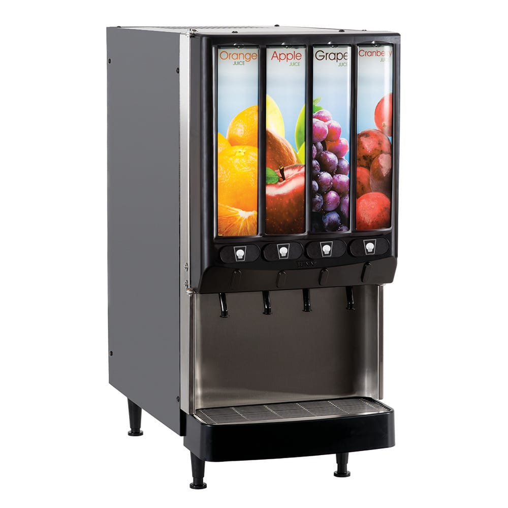 021-373000079 Silver Series® Refrigerated Drink Dispenser w/ (4) 1 gal Bowls, Mixing, Single Port...