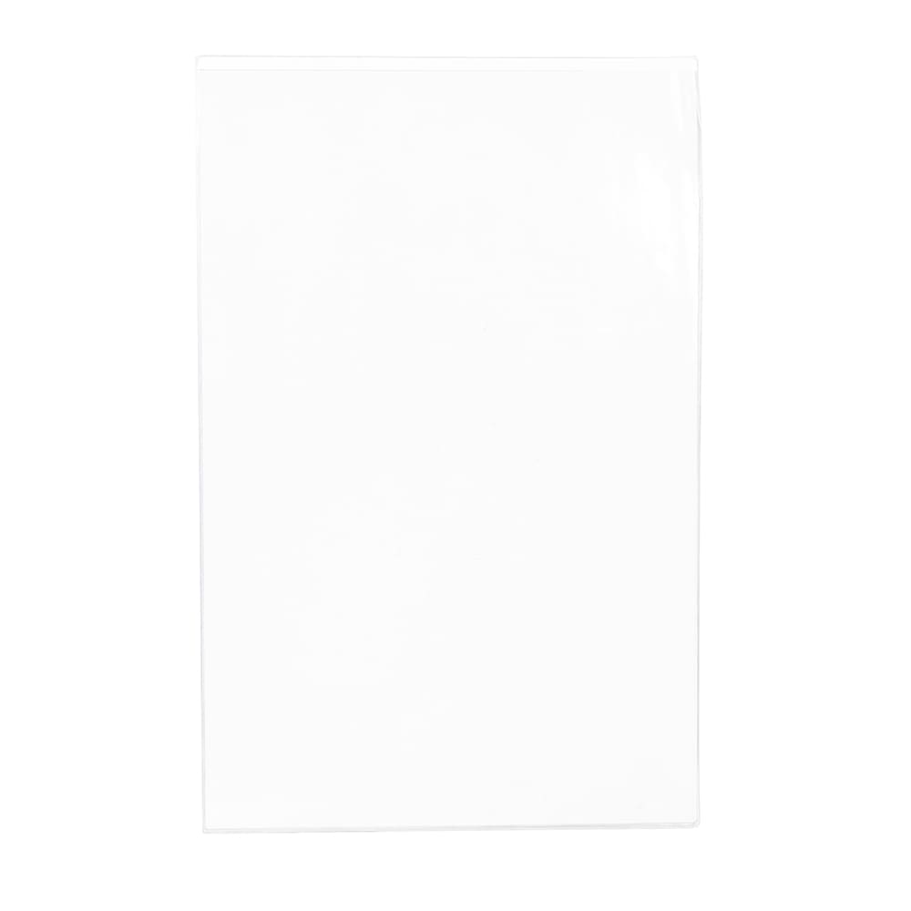 287-1001117 Single Pocket Vinyl Menu Cover, 11"W x 17"H, Clear