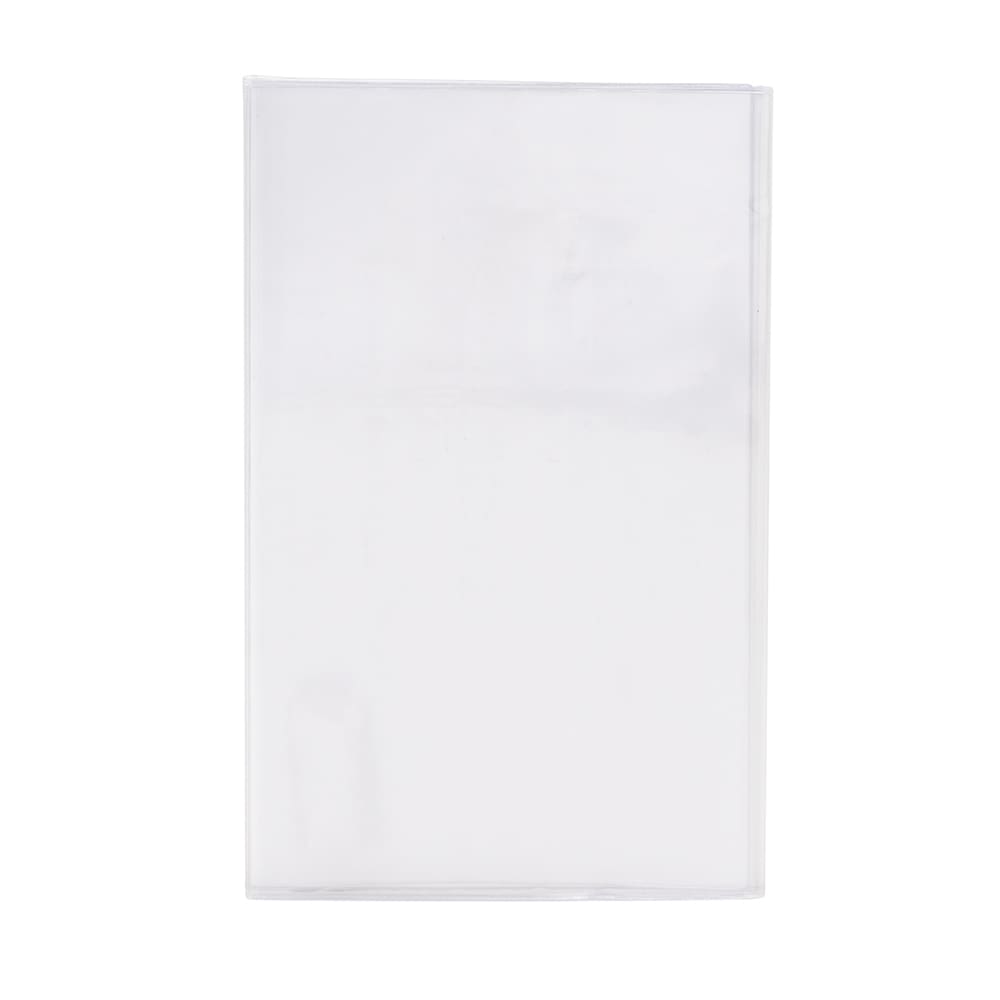 287-3008514 Triple Pocket Vinyl Menu Cover, 8 1/2"W x 14"H, Clear