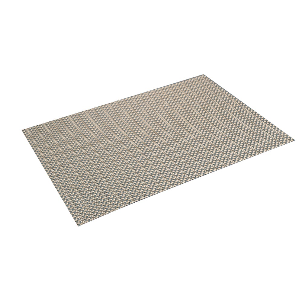 287-GA2004 Rectangular Metallic Taupe Placemat - 16" x 12", Woven Vinyl