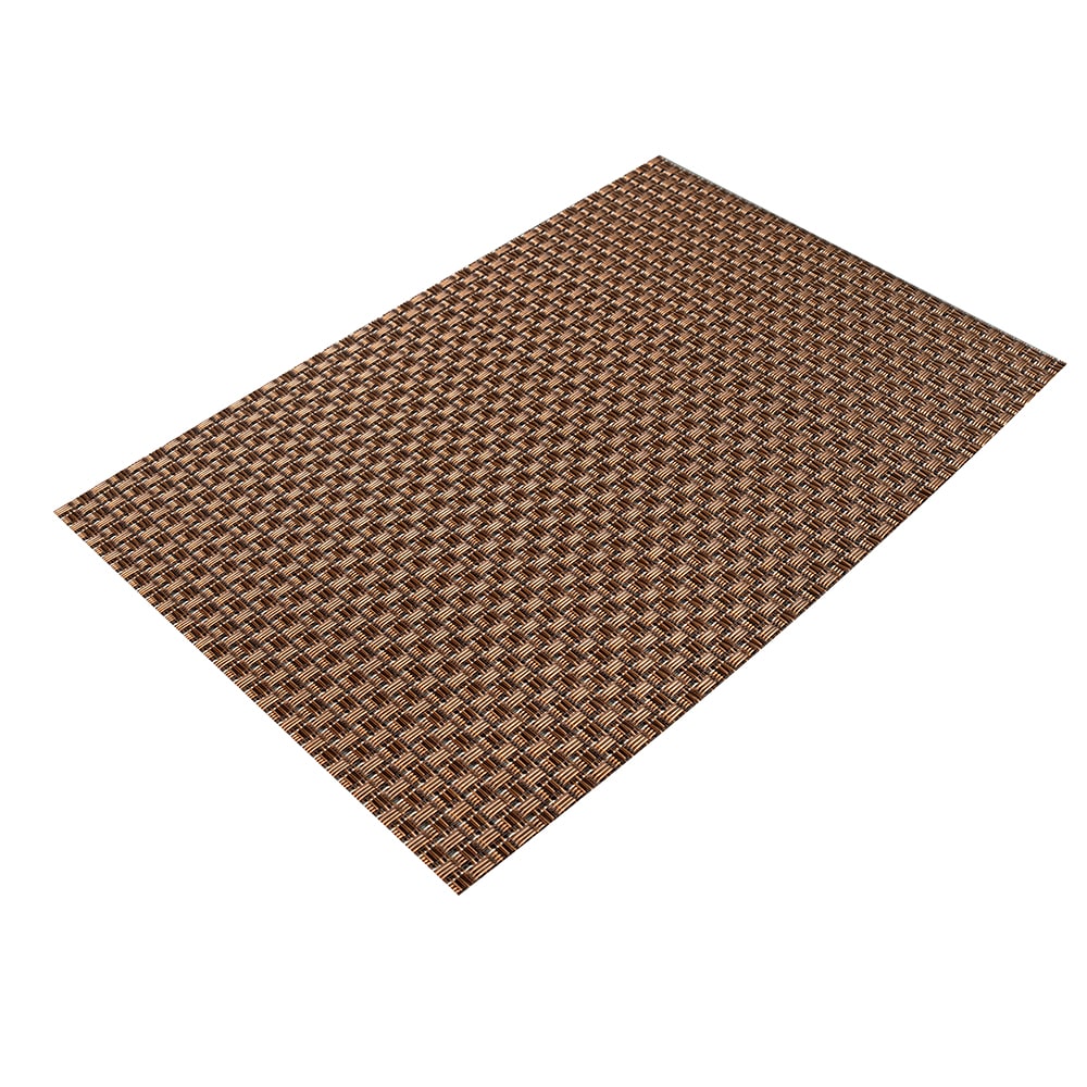 287-GA4003 Rectangular Woven Vinyl Placemat - 16" x 12", Brown