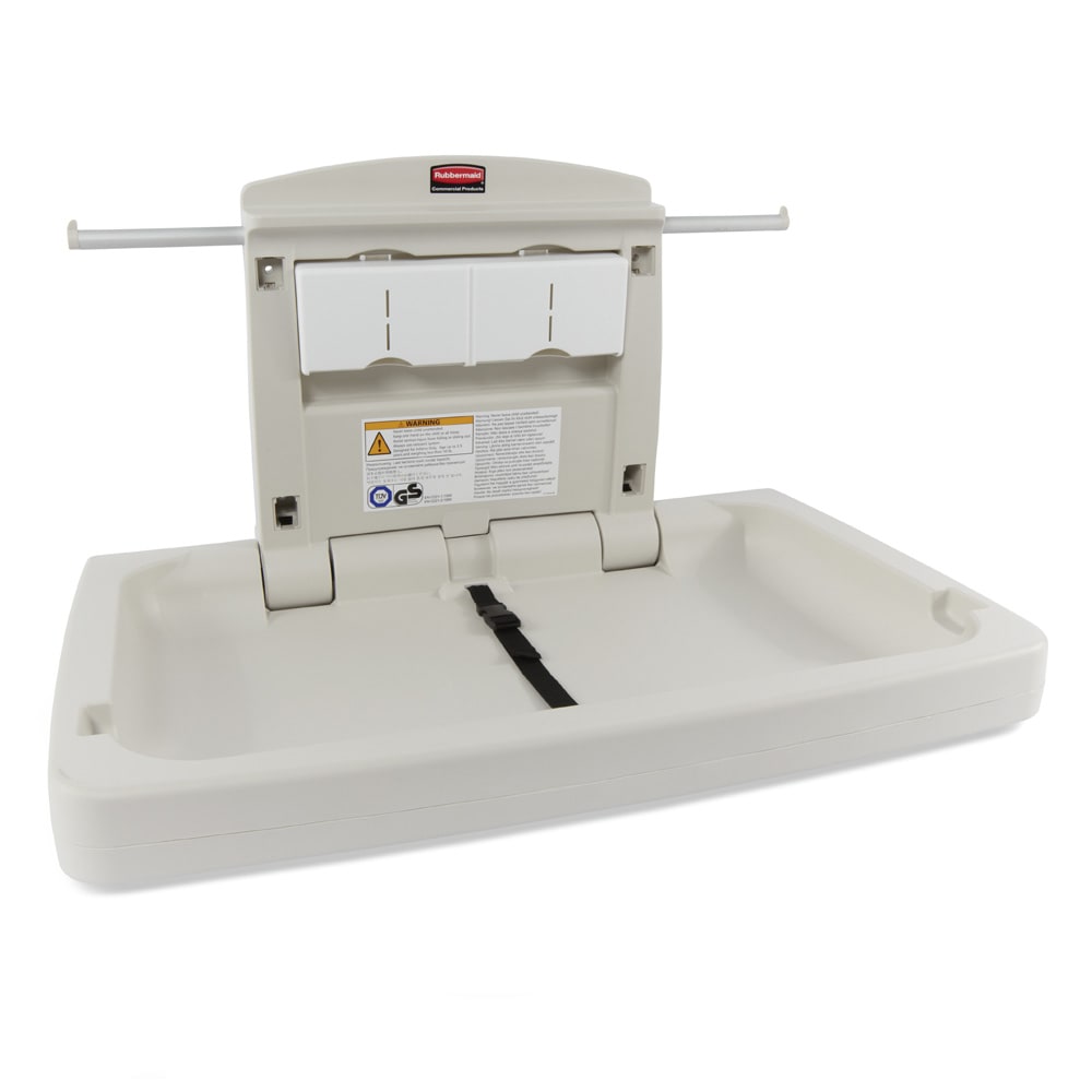 007-781888 Horizontal Wall-Mounted Changing Station - Plastic, Platinum