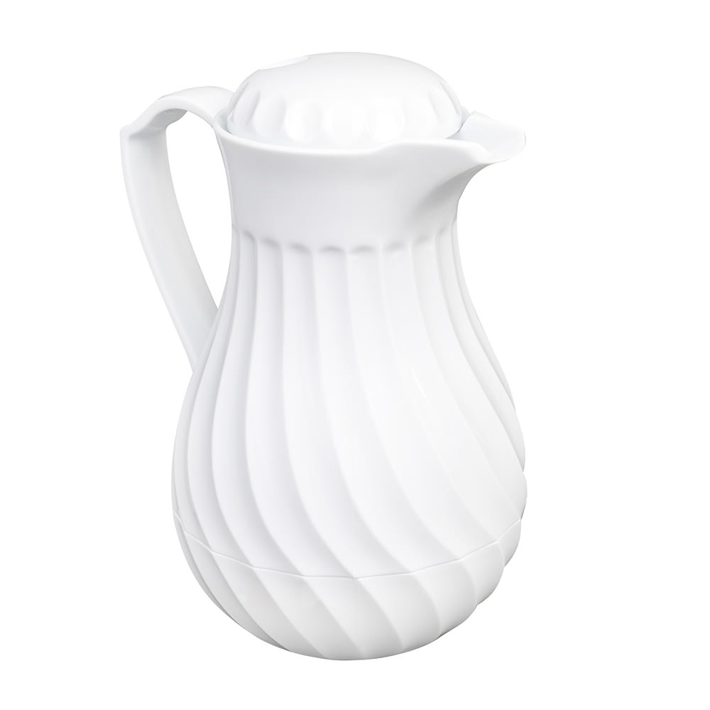 175-52160W 42 oz Beverage Server - 3 Color Tabs, Poly, White