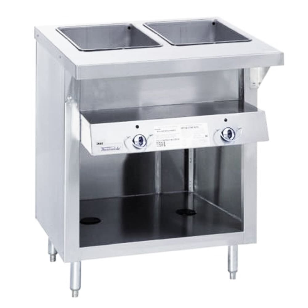 212-G2CBSSNG 32" Hot Food Table w/ 2 Wells & Undershelf, Natural Gas