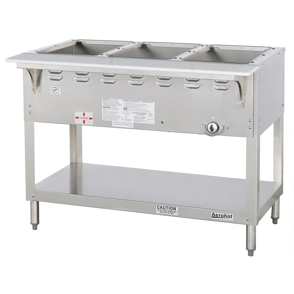 212-WB303NG 44 3/8" Hot Food Table w/ (3) Wells & Cutting Board, Natural Gas