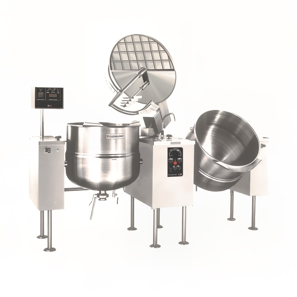 Crown Steam ELT-30 30 gal. Steam Kettle - Manual Tilt, 2/3 Jacket, 208v/3ph