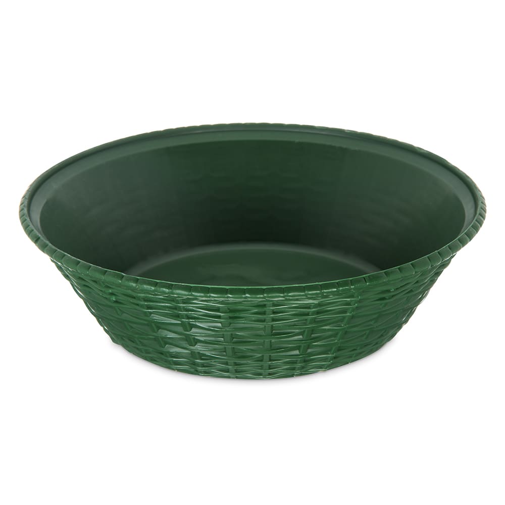 028-6524GR 9" Round Bread Basket - Polypropylene, Green