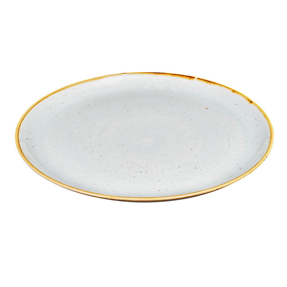 893-SDESEV121 12 3/4" Round Stonecast Plate - Ceramic, Duck Egg Blue