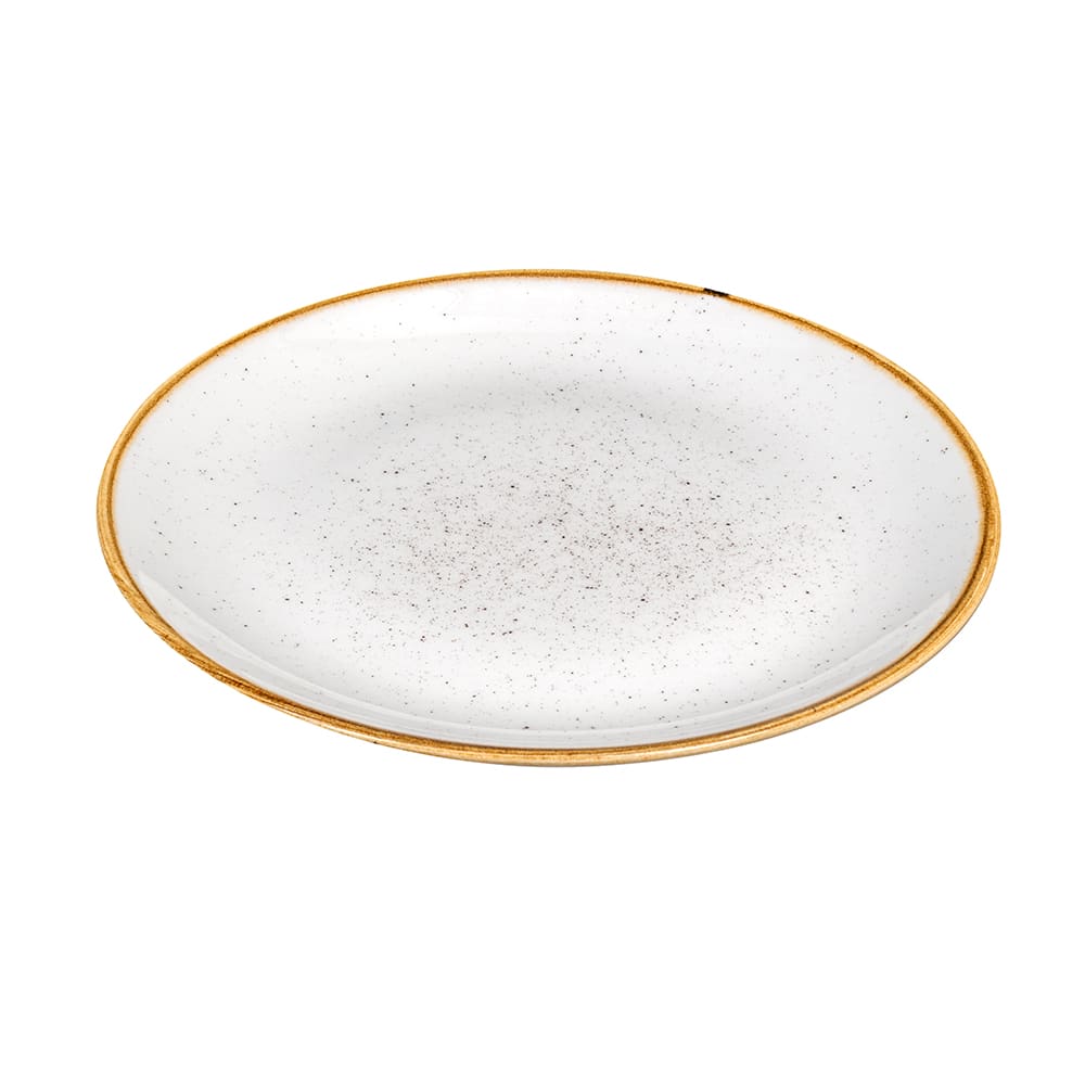 893-SWHSEV101 10 1/4" Round Stonecast Plate - Ceramic, Barley White