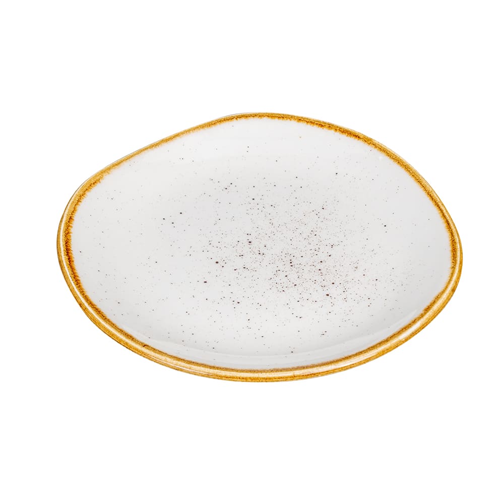 893-SWHSOG71 7 1/4" Round Stonecast Plate - Ceramic, Barley White