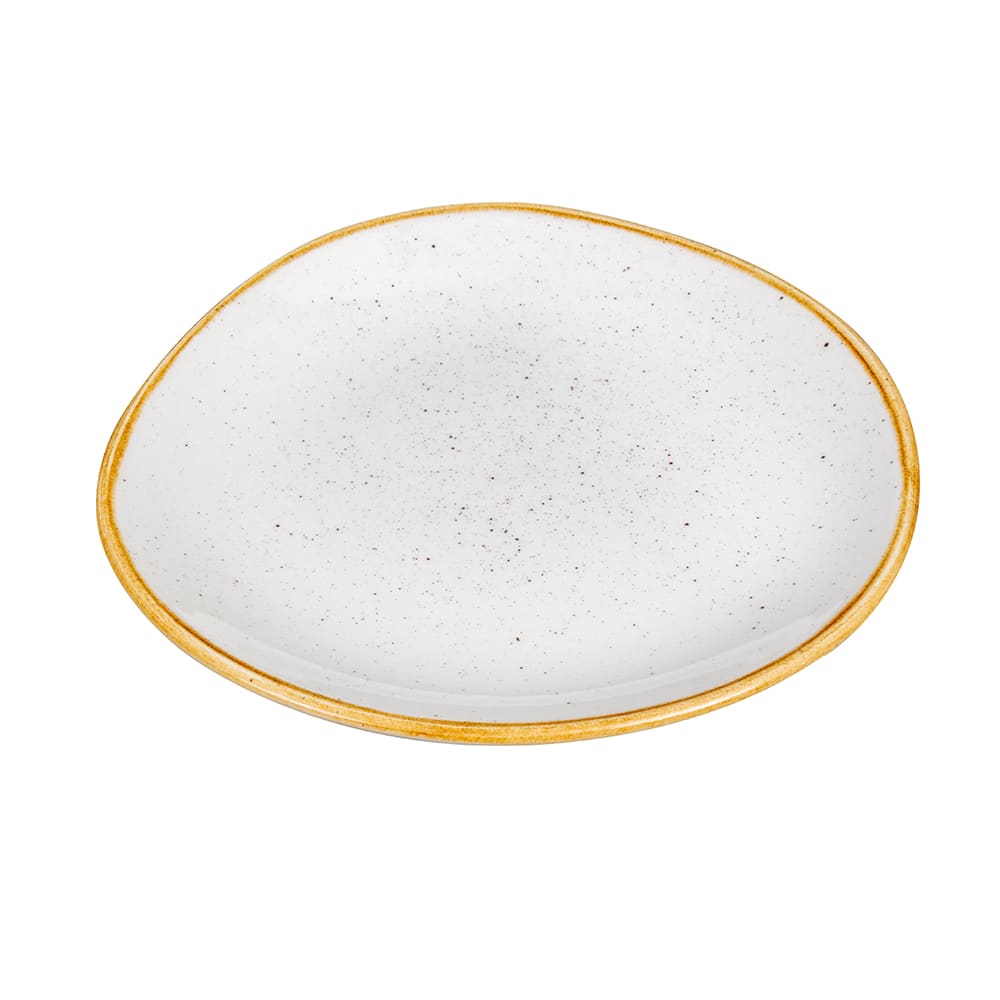 893-SWHSOG81 8 1/4" Round Stonecast Plate - Ceramic, Barley White