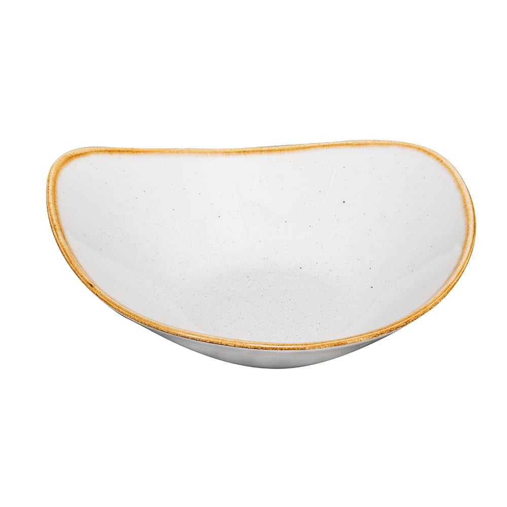 893-SWHSTRB91 21 oz Triangular Stonecast Bowl - Ceramic, Barley White