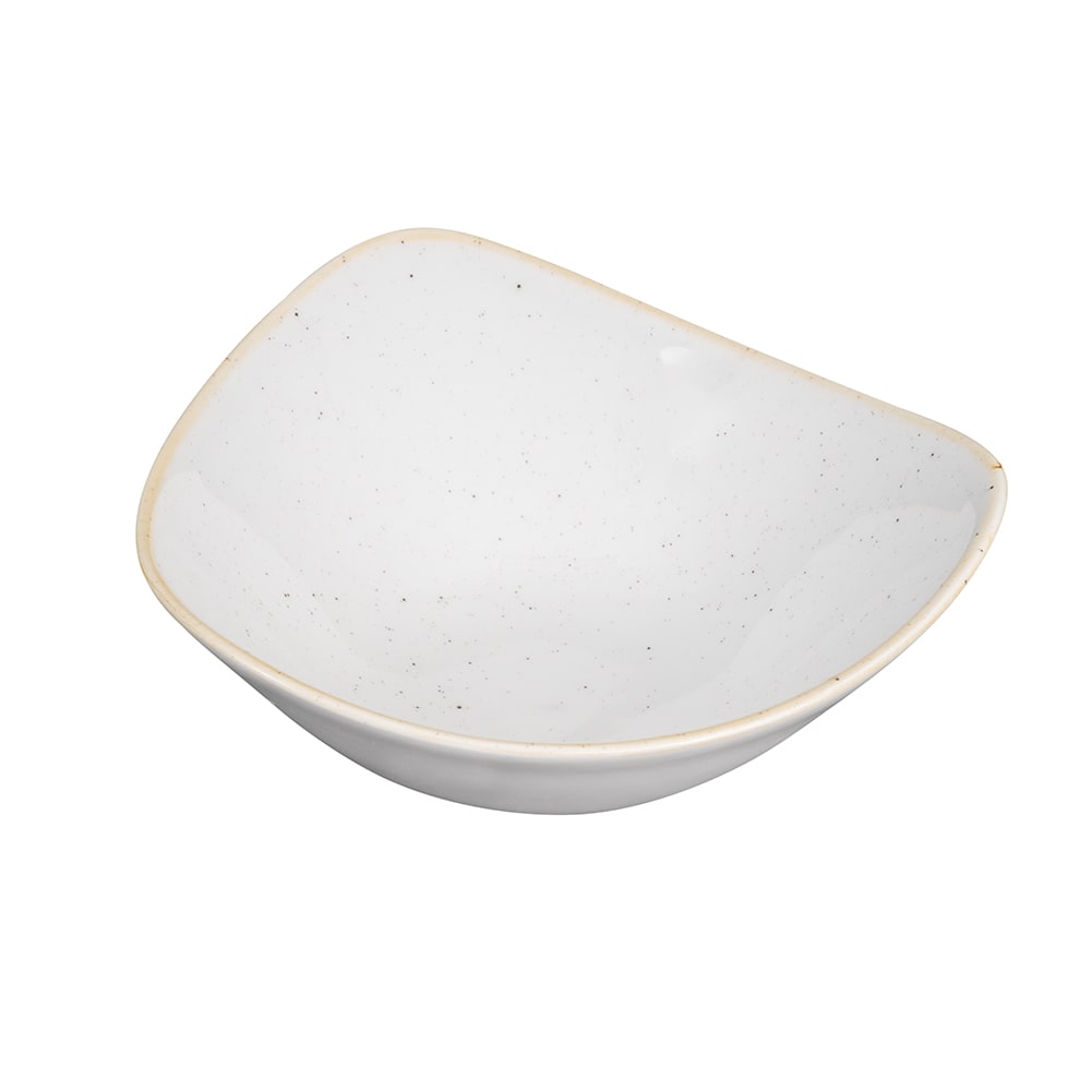 893-SWHSTRB71 13 oz Triangular Stonecast Bowl - Ceramic, Barley White