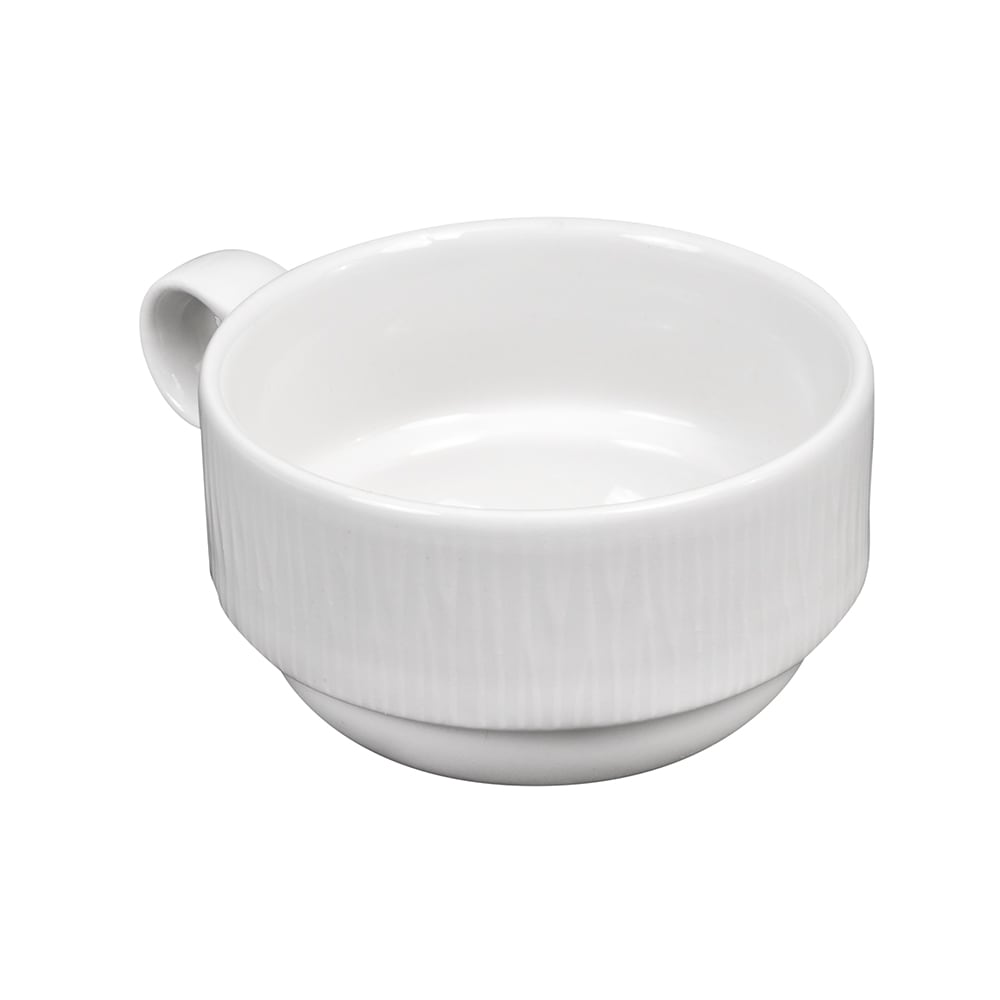 893-WHBALC281 10 oz Bamboo Cup - Ceramic, White