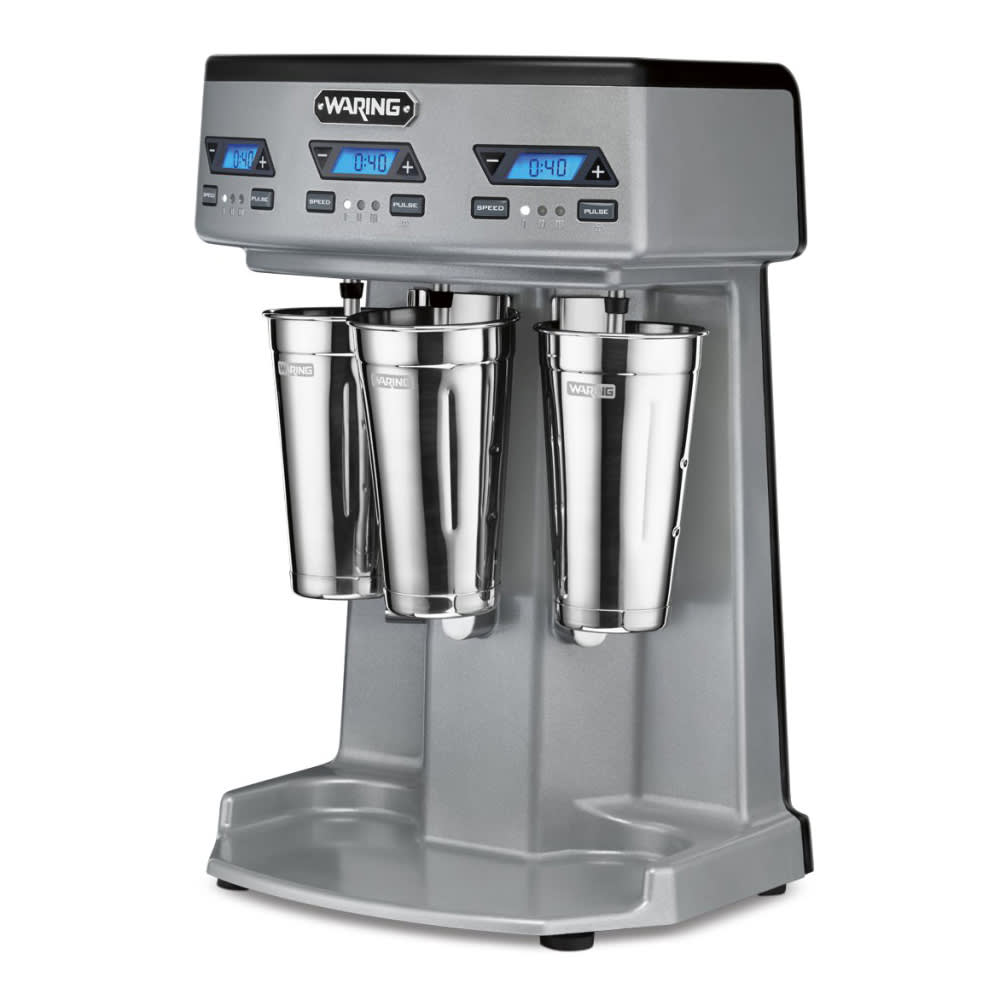 Waring WDM360TX Triple Spindle Three Speed Drink Mixer with Timer - 120V,  1125W