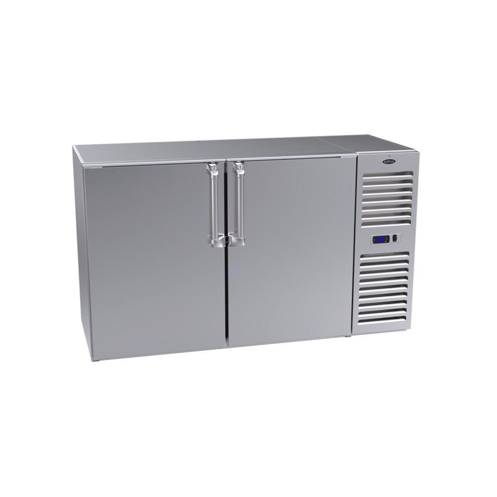 Krowne BS60R-SNS 60" Bar Refrigerator - 2 Swinging Solid Doors, Stainless, 115v