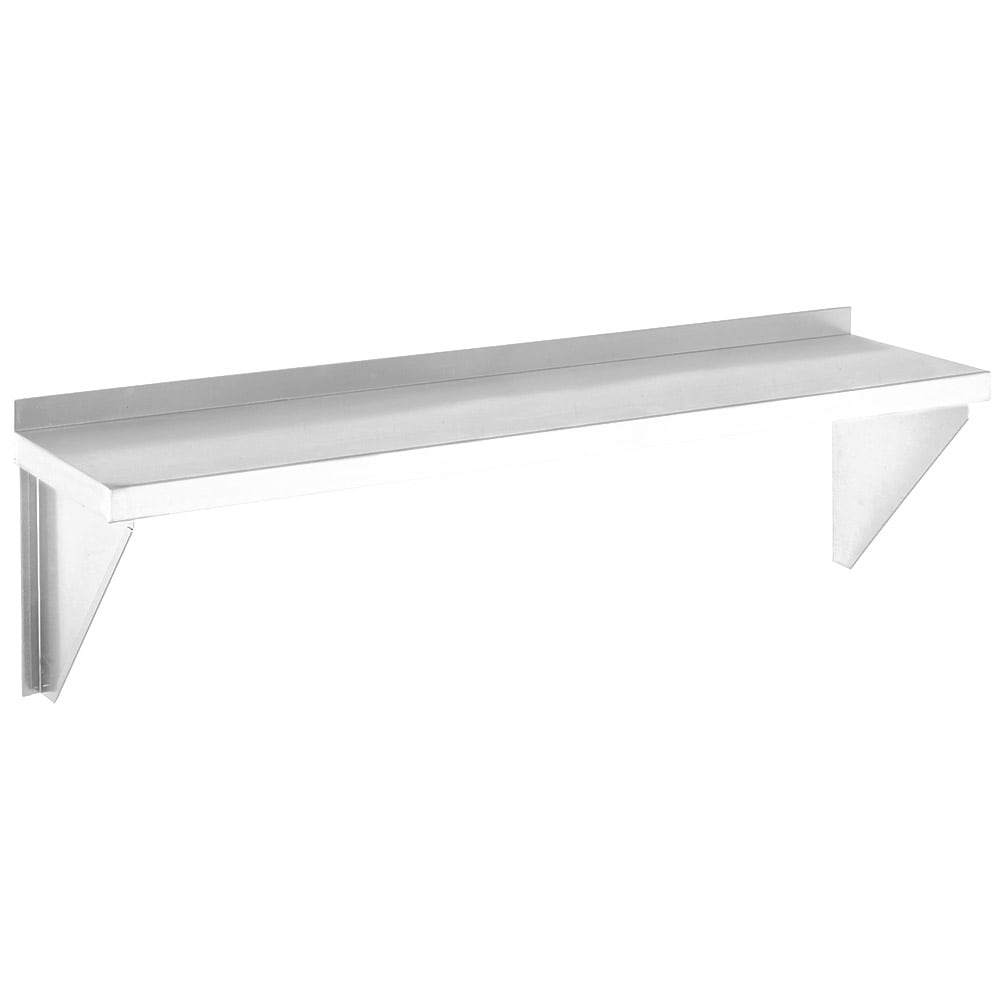 148-AWS1248 Solid Wall Mounted Shelf, 48"W x 12"D, Aluminum