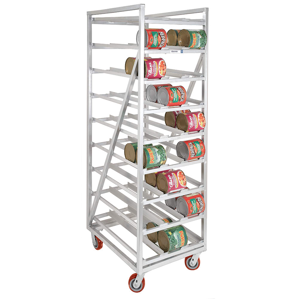 148-CSR99M 88"H Mobile Can Rack w/ (162) #10 Capacity, Front Load