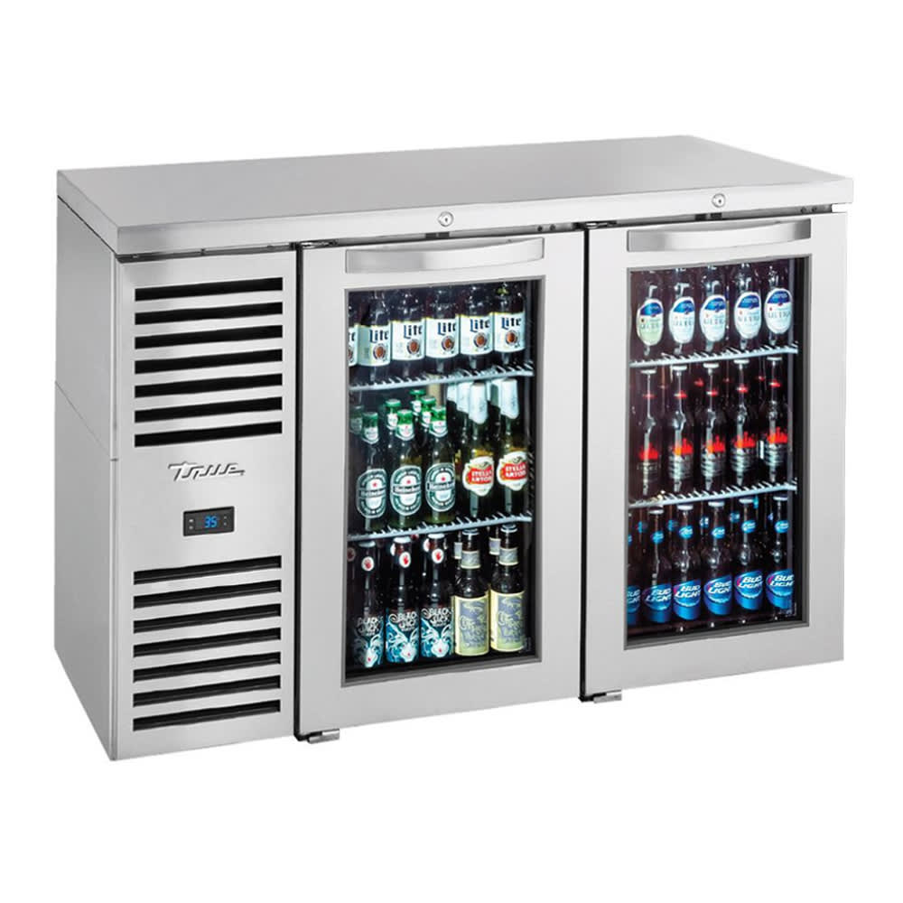 598-TBR52RISZ1LSGG1 52" Bar Refrigerator - Swinging Glass Doors, Stainless, 115v