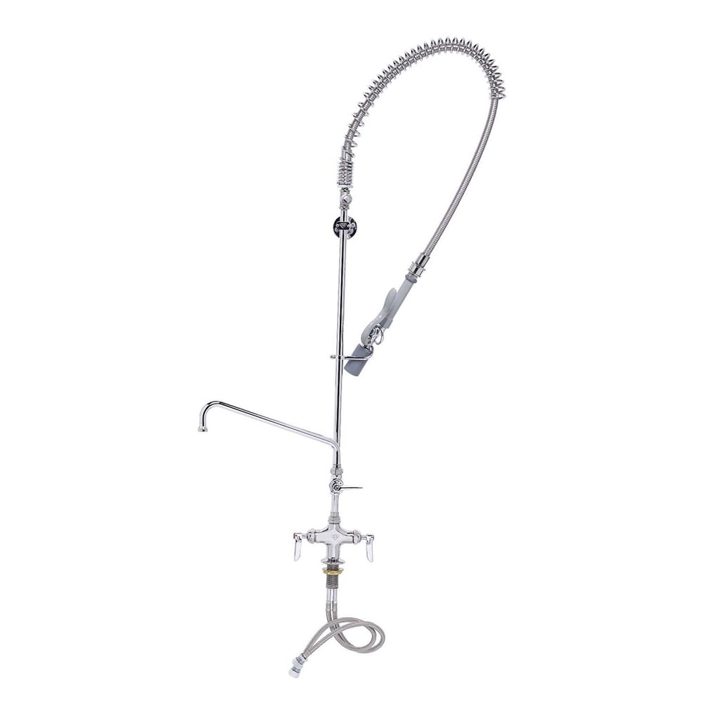 064-B013312CRBJST 39 1/2"H Wall Mount Pre Rinse Faucet - 1 7/100 GPM, Base with Nozzle