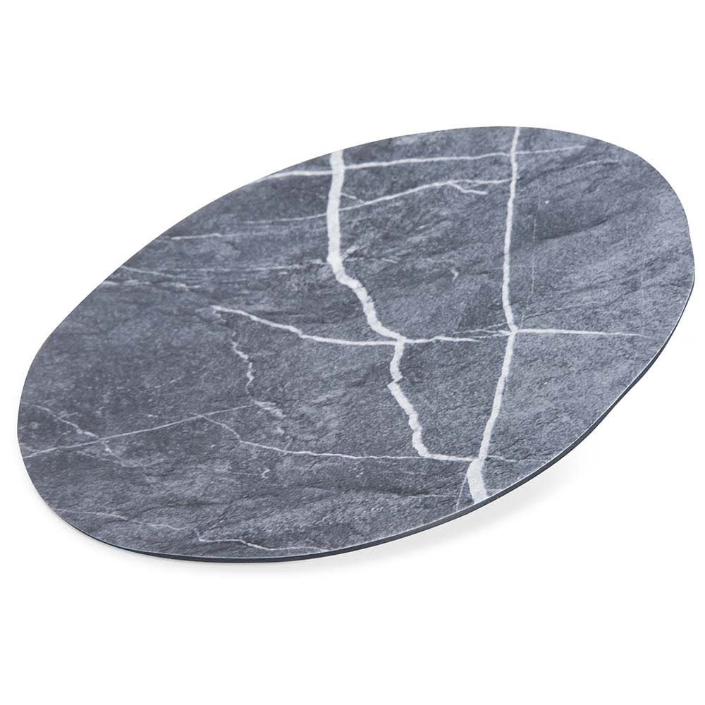 028-5310472 9" Free Form Melamine  Dinner Plate, Soapstone