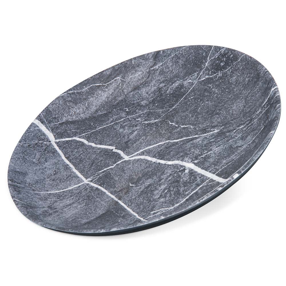 028-5310672 9" Free Form Melamine  Salad Plate, Soapstone