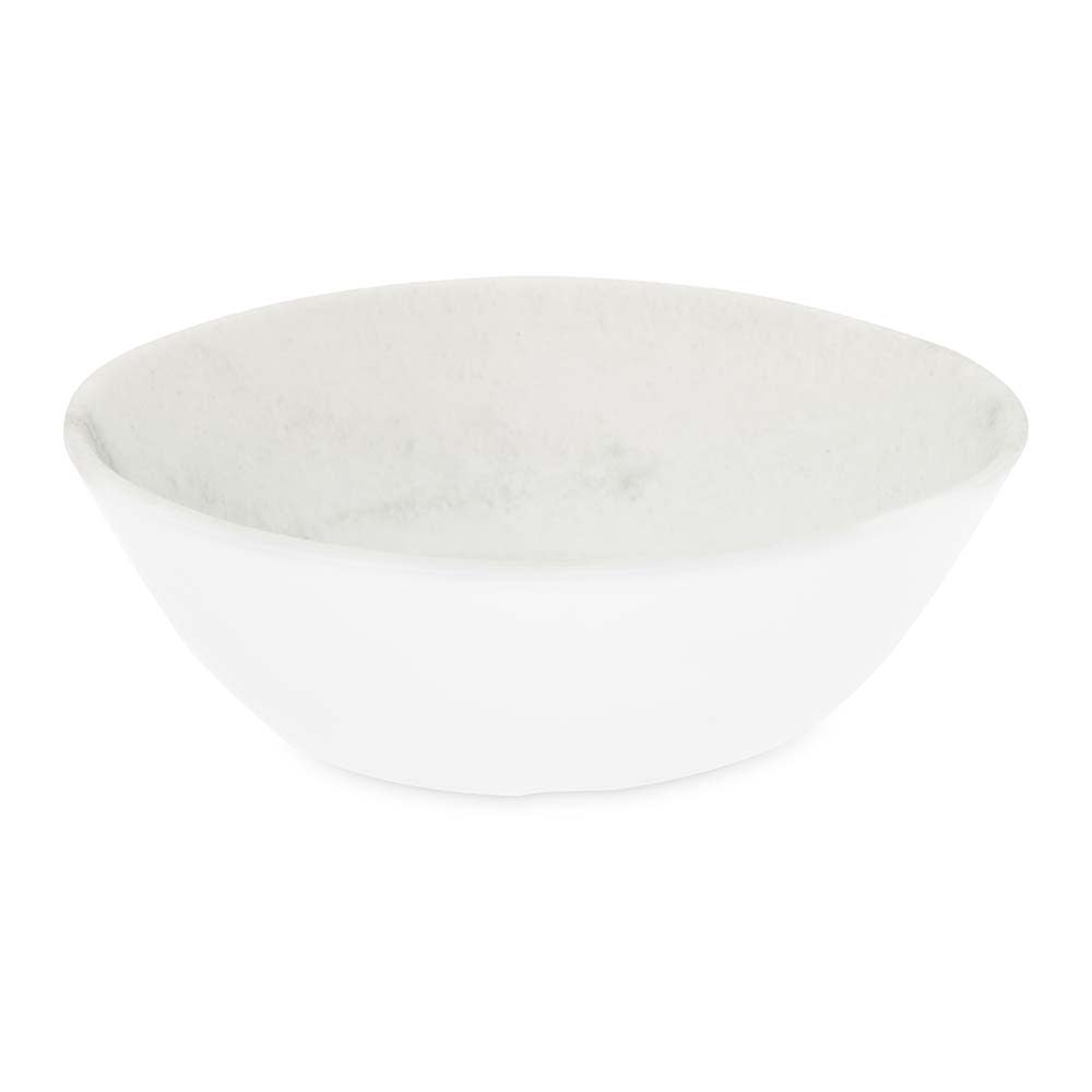 028-5310837 22 oz Round Melamine Bowl, White Marble