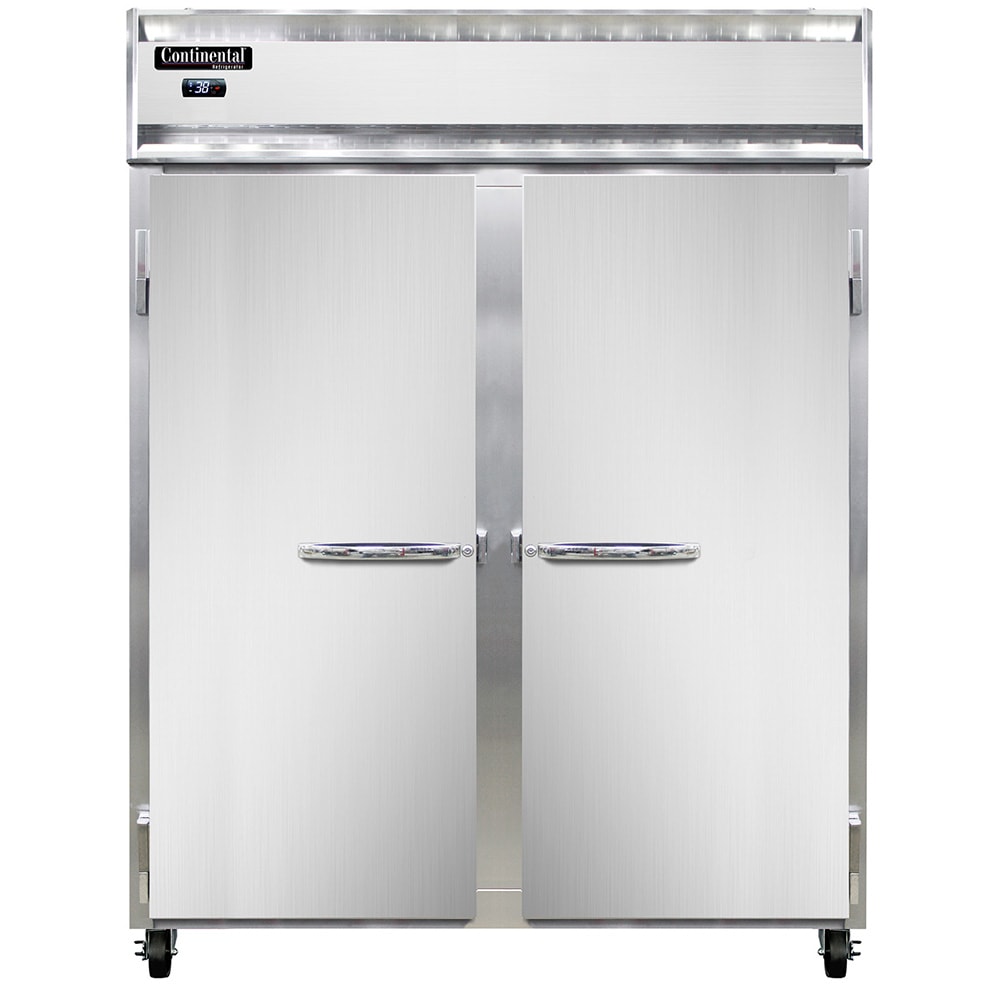 160-2REN 57" Two Section Reach In Refrigerator, (2) Left/Right Hinge Solid Doors, 115v