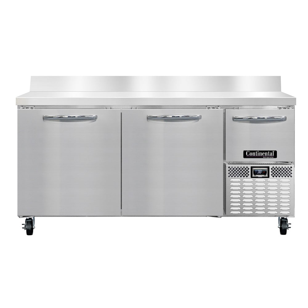 160-RA68NBS 68" Worktop Refrigerator w/ (3) Sections, 115v