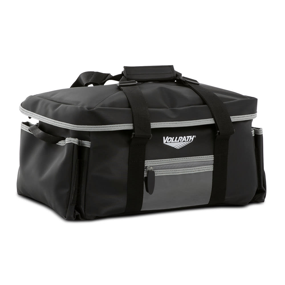 175-VCBM300 Catering Bag w/ Removable Liner - 17" x 13" x 9", Black