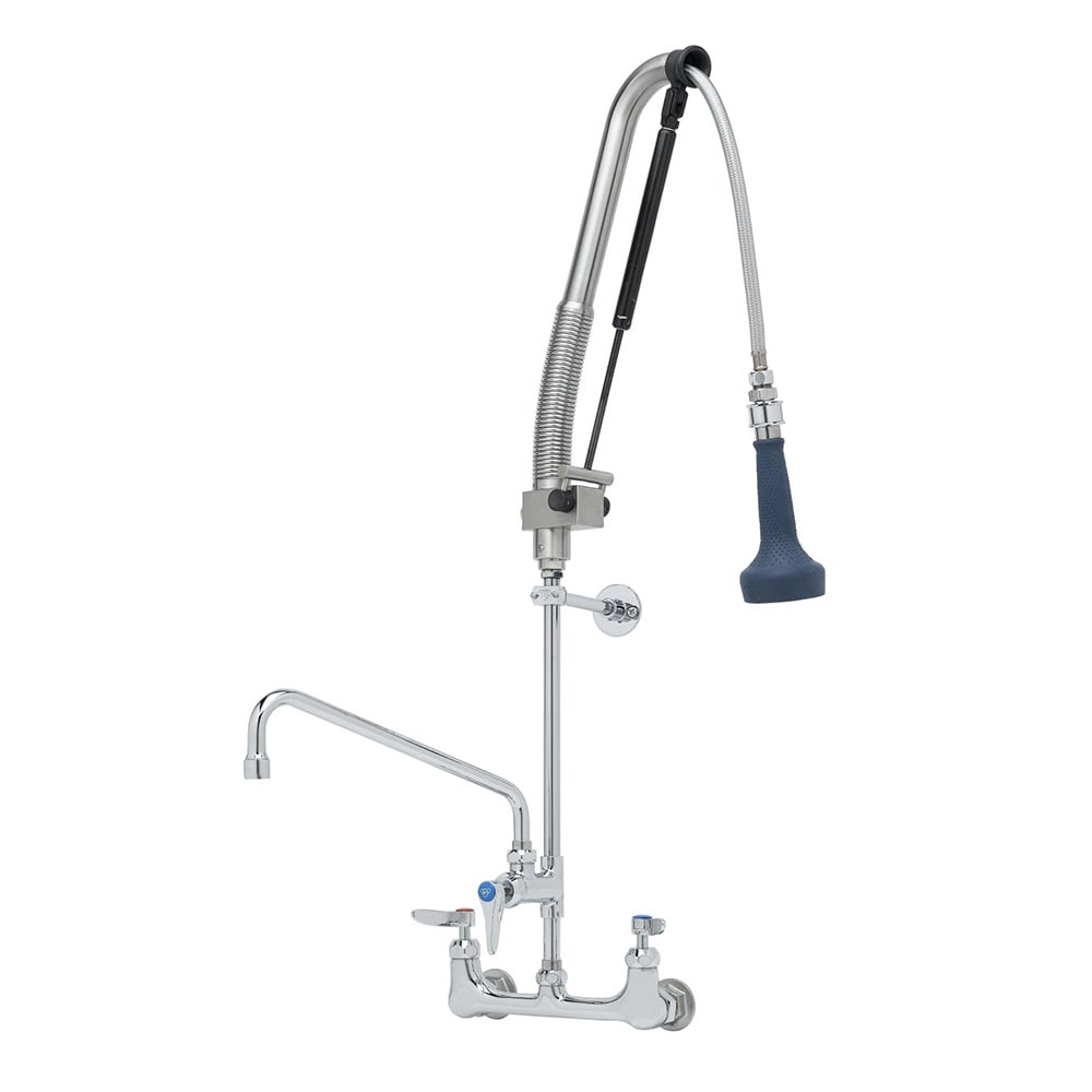 064-B013312CRB8P 38 7/16"H Wall Mount Pre Rinse Faucet - 1 7/100 GPM, Base with Nozzle