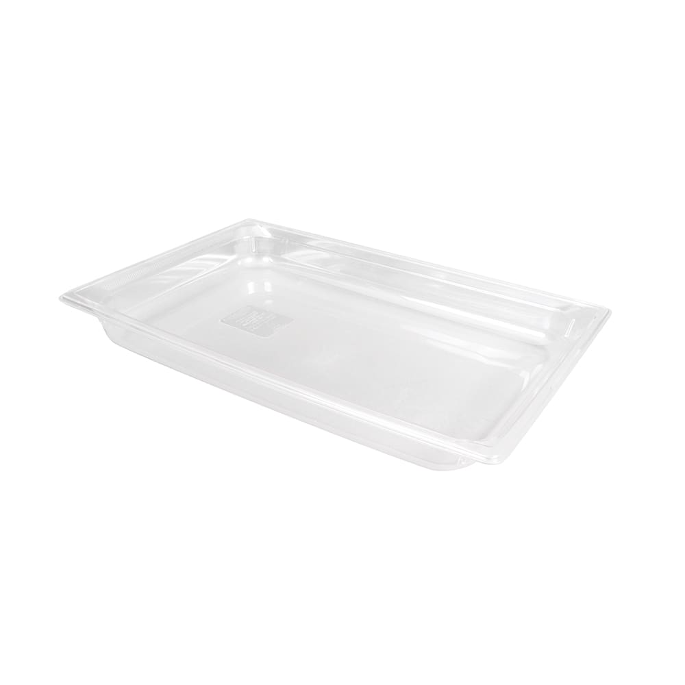 175-8002410 Full-Size Food Pan - 2 1/2" Deep, Low-Temp, Clear Poly