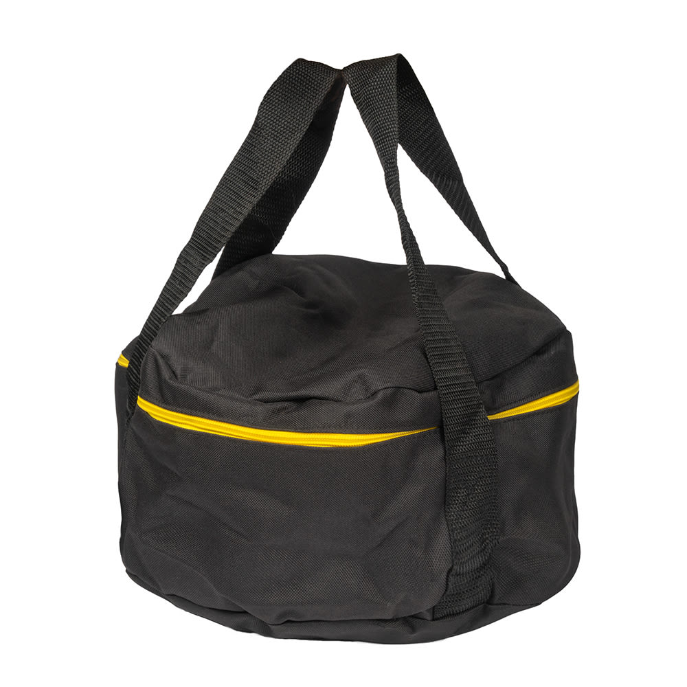 261-A114 14" Camp Dutch Oven Tote Bag w/ Double-Padded Bottom, Black Polyester