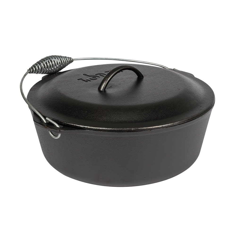 Lodge 8 Qt. Cast Iron Deep Dutch Oven with Lid and Bail Handle