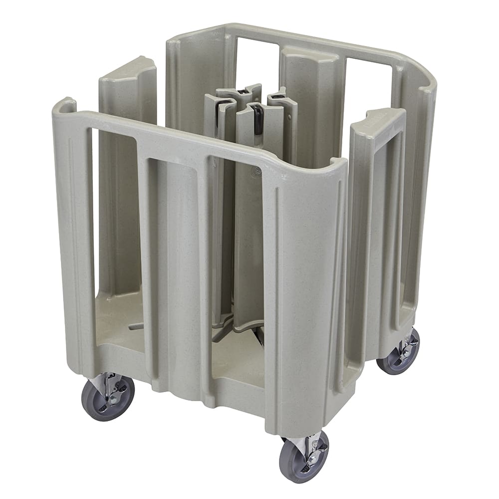 144-ADCSC480 27" Mobile Dish Caddy w/ (4) Columns - Plastic, Speckled Gray