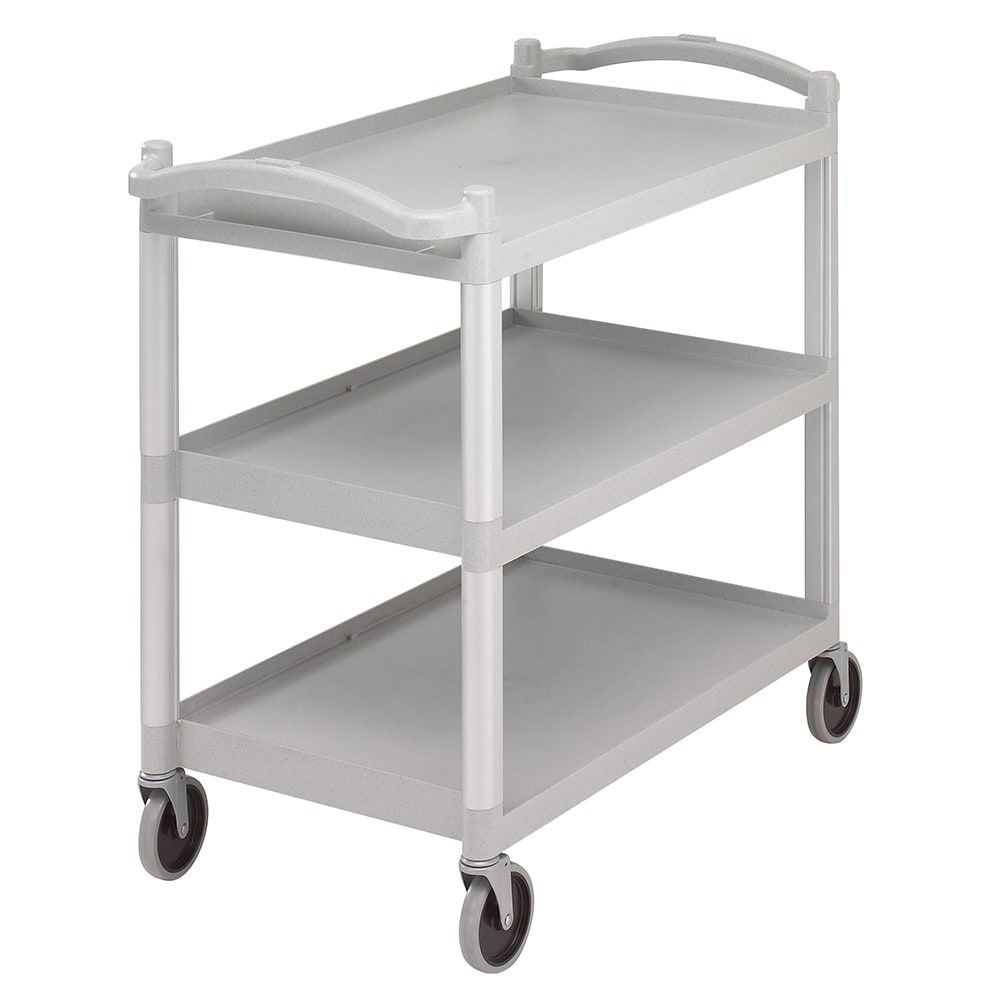 144-BC340KD480 3 Level Polymer Utility Cart w/ 400 lb Capacity, Raised Ledges