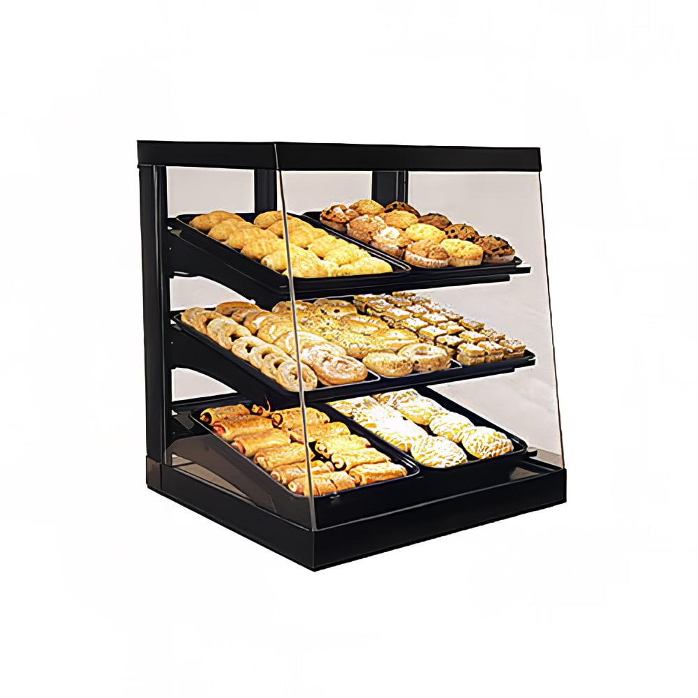 Structural Concepts CGS3830 38" Countertop Non-Refrigerated Display Case w/ Rear Swinging Doors - Black, 110-120v