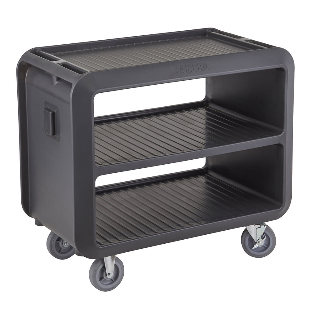 144-SC337615 41 1/2" Beverage Service Cart, 23 4/5"D x 37 1/10" H, Charcoal Gray
