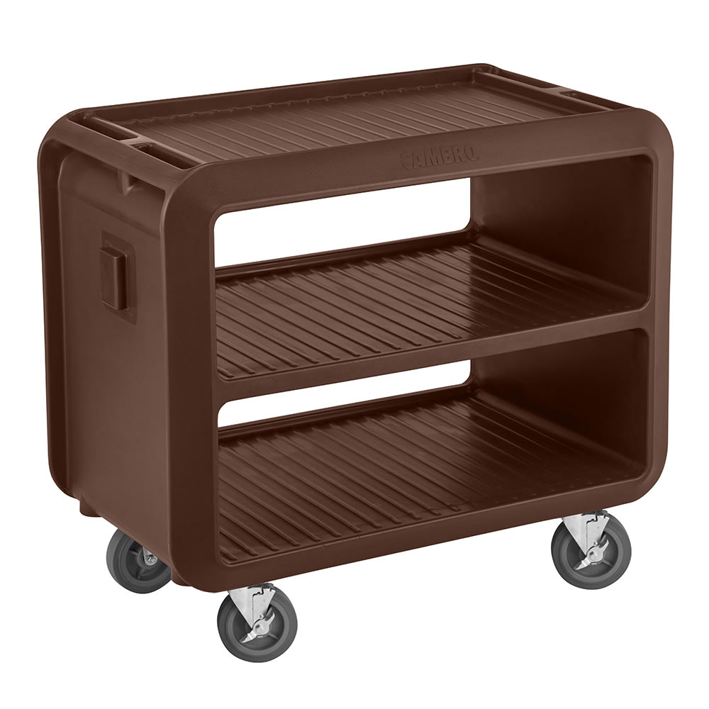 144-SC337S131 41 1/2" Beverage Service Cart, 23 4/5"D x 37 1/10" H, Dark Brown