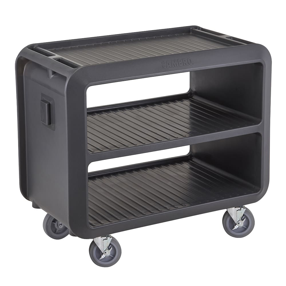 144-SC337S615 41 1/2" Beverage Service Cart, 23 4/5"D x 37 1/10" H, Charcoal Gray