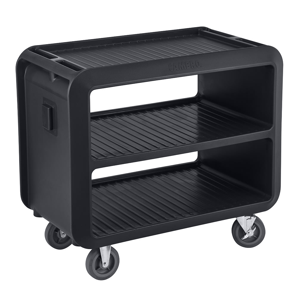 144-SC337110 41 1/2" Beverage Service Cart, 23 4/5"D x 37 1/10" H, Black