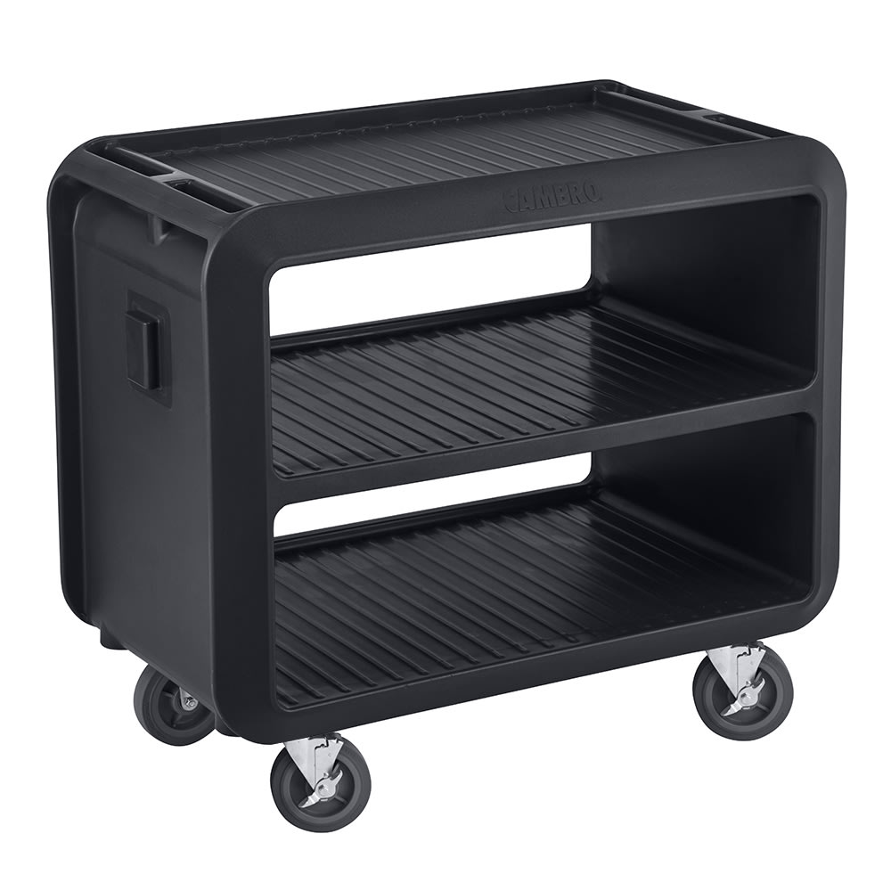 144-SC337S110 41 1/2" Beverage Service Cart, 23 4/5"D x 37 1/10" H, Black