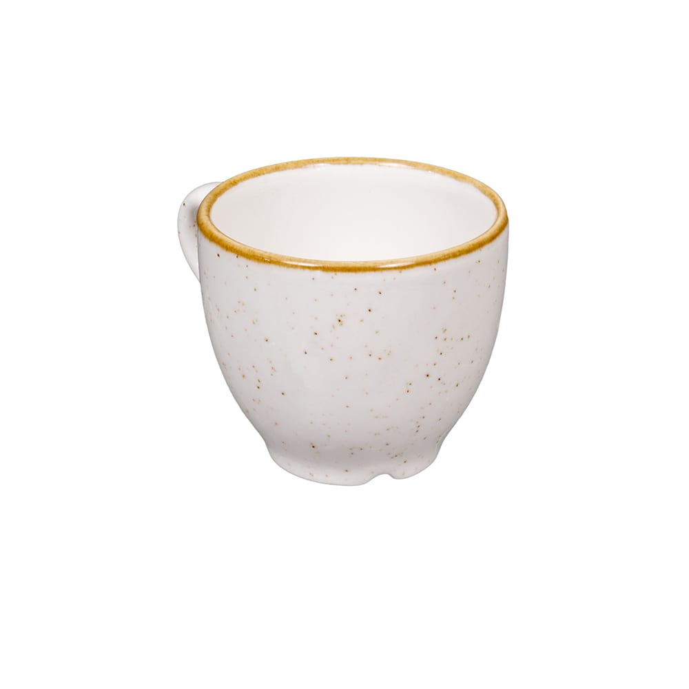 893-SWHSCEB91 3 1/2 oz Stonecast Espresso Cup - Ceramic, Barley White