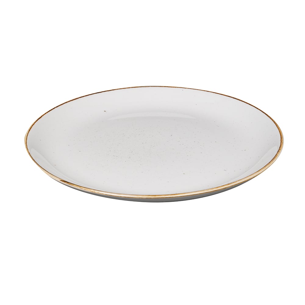 893-SWHSEV111 11 1/4" Round Stonecast Plate - Ceramic, Barley White