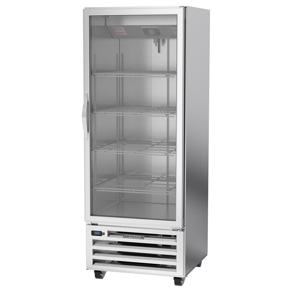 118-RI18HCG 27 1/4" One Section Reach In Refrigerator, (1) Right Hinge Glass Door, 115v