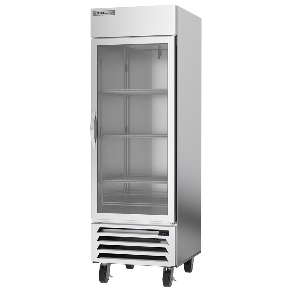 118-HBR23HC1G 27 1/4" One Section Reach In Refrigerator, (1) Right Hinge Glass Door, 115v