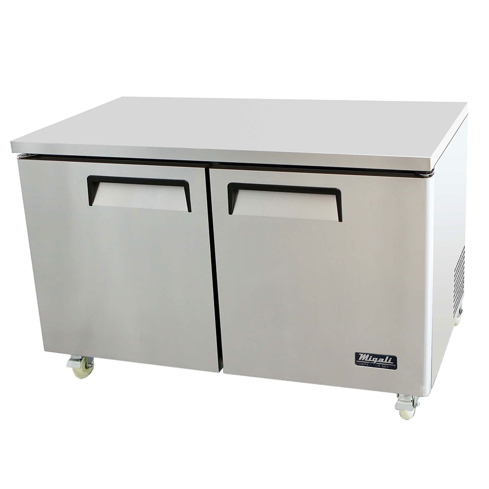 Migali C-U60F-HC 60 1/5" W Undercounter Freezer w/ (2) Sections & (2) Doors, 115v