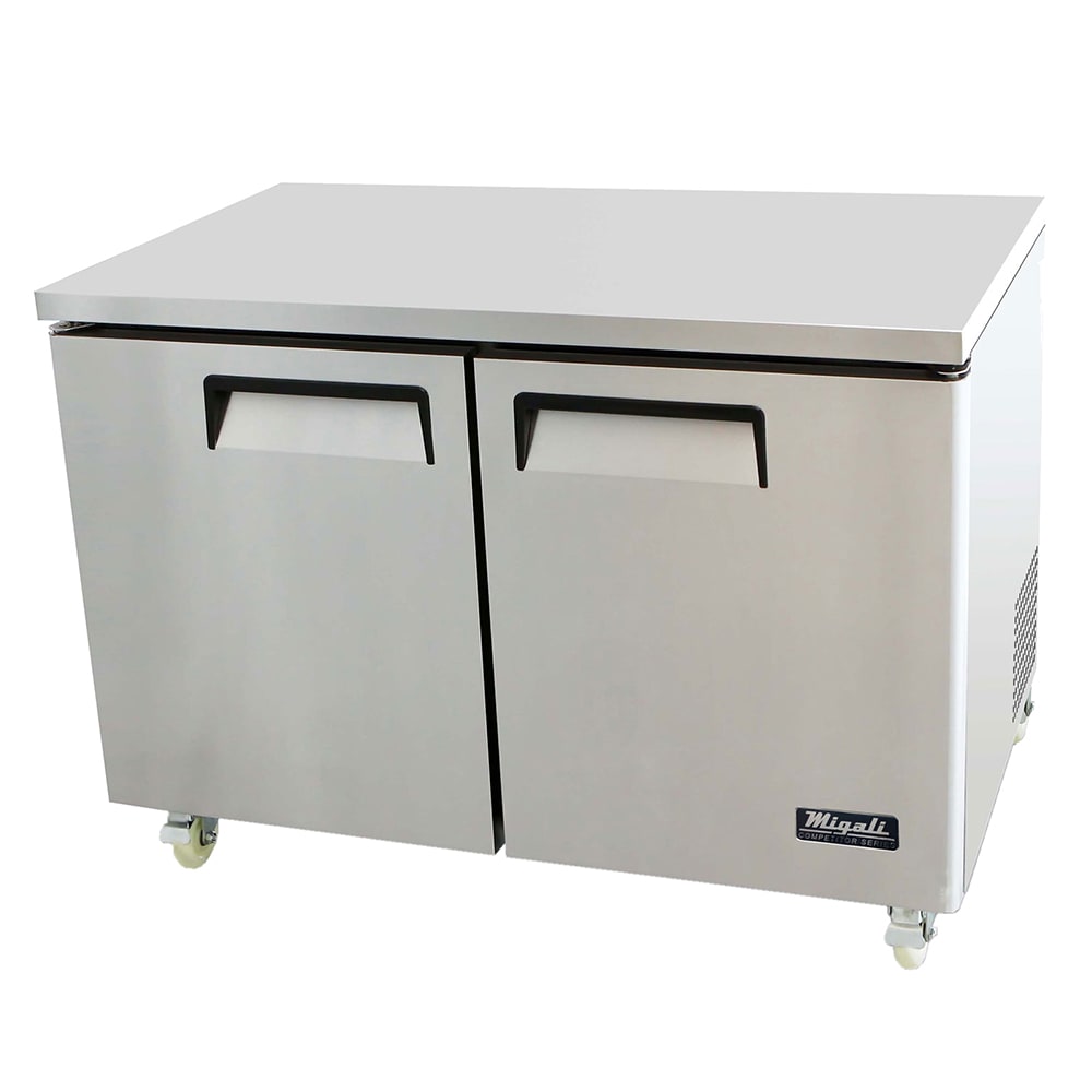 Migali C-U48F-HC 48 1/5" W Undercounter Freezer w/ (2) Sections & (2) Doors, 115v