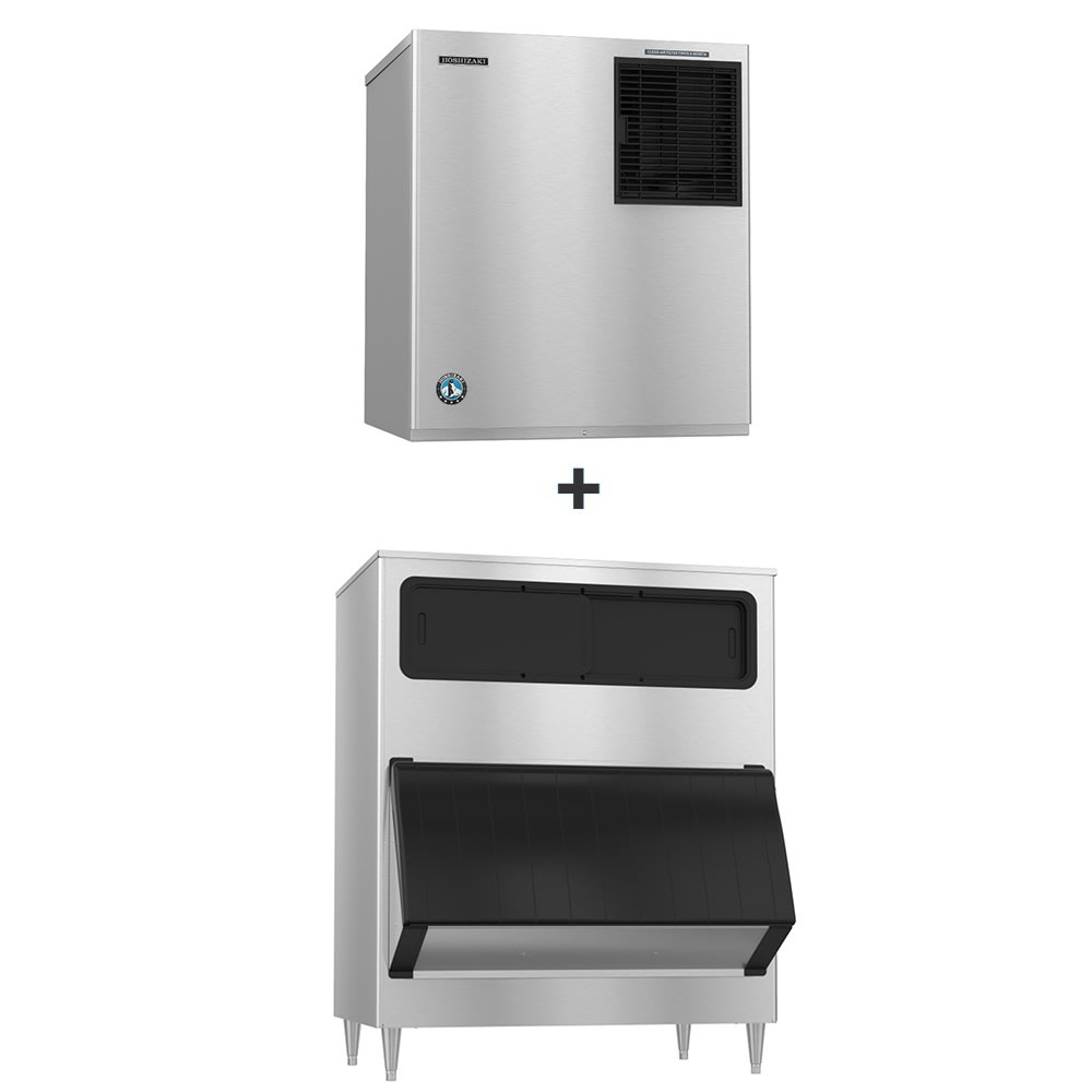 440-F2001MWJB1150 2043 lb F Series Flake Ice Machine w/ Bin - 1148 lb Storage, Water Cooled, 208-...